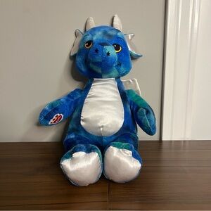 Build-A-Bear Blue and White Dragon Plush
